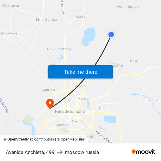 Avenida Anchieta, 499 to moscow russia map