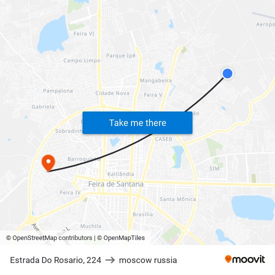 Estrada Do Rosario, 224 to moscow russia map