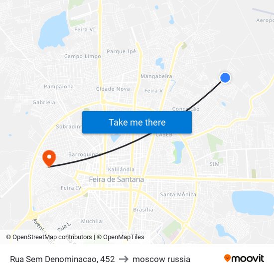 Rua Sem Denominacao, 452 to moscow russia map