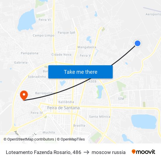 Loteamento Fazenda Rosario, 486 to moscow russia map