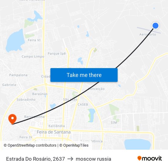 Estrada Do Rosário, 2637 to moscow russia map