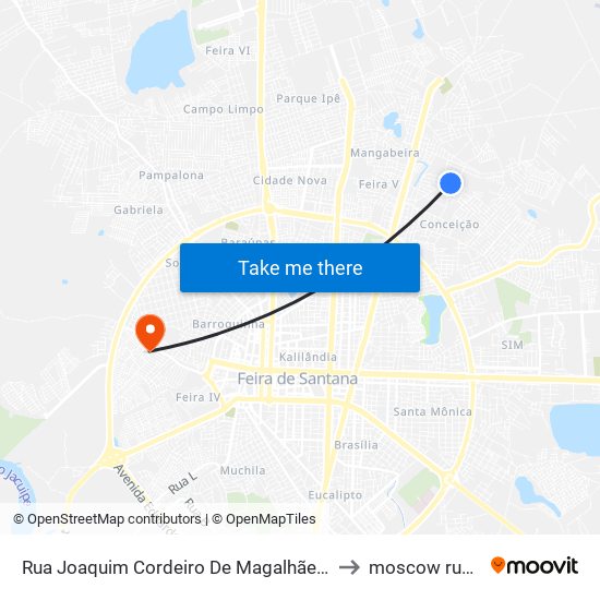 Rua Joaquim Cordeiro De Magalhães, 216 to moscow russia map