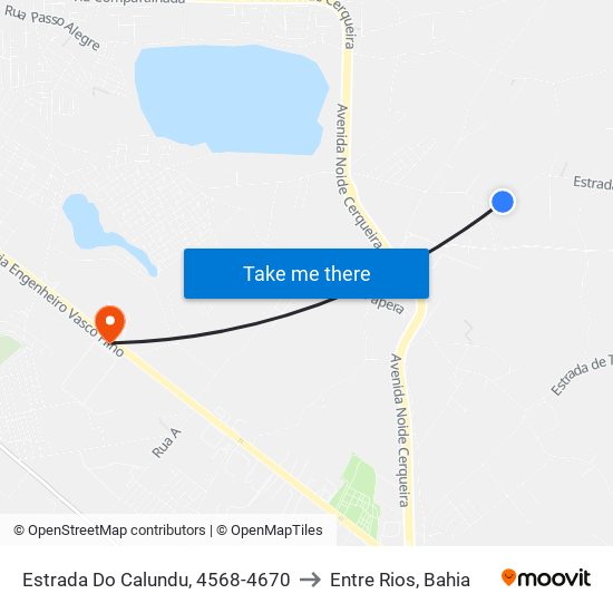 Estrada Do Calundu, 4568-4670 to Entre Rios, Bahia map