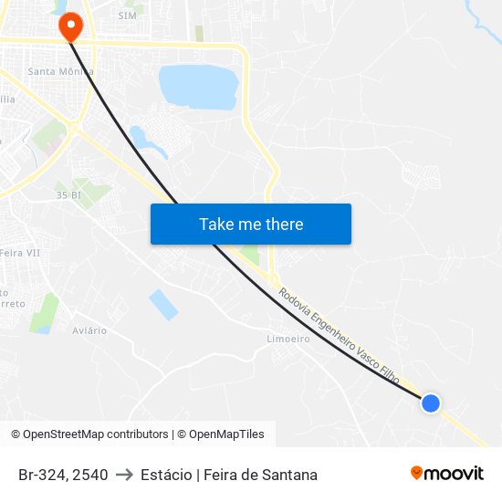 Br-324, 2540 to Estácio | Feira de Santana map