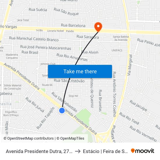 Avenida Presidente Dutra, 2767-2815 to Estácio | Feira de Santana map
