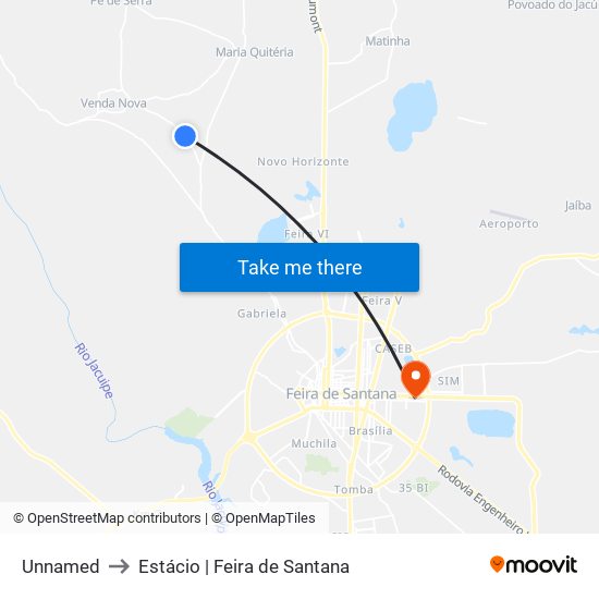 Unnamed to Estácio | Feira de Santana map
