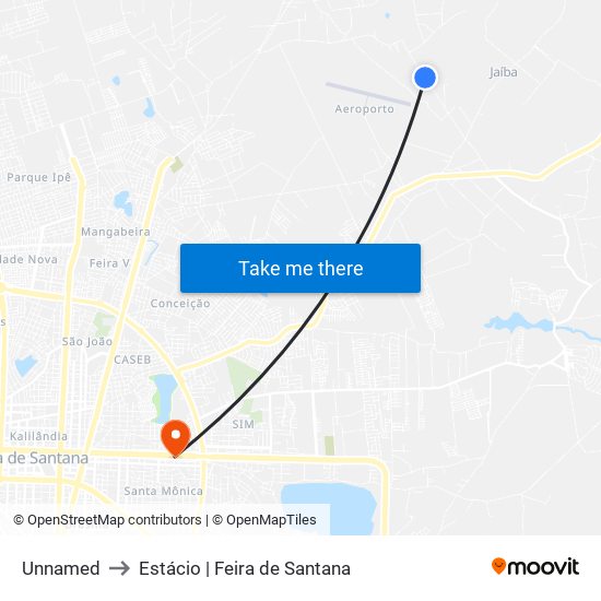 Unnamed to Estácio | Feira de Santana map