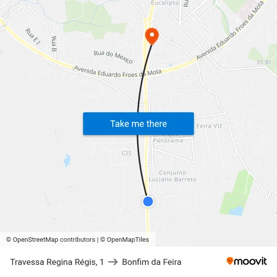Travessa Regina Régis, 1 to Bonfim da Feira map