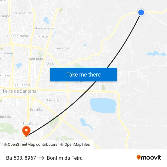 Ba-503, 8967 to Bonfim da Feira map