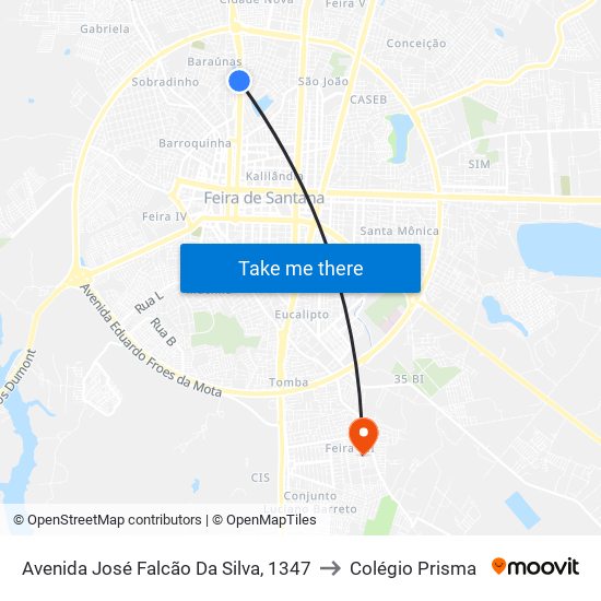 Avenida José Falcão Da Silva, 1347 to Colégio Prisma map