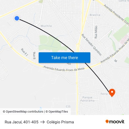 Rua Jacuí, 401-405 to Colégio Prisma map