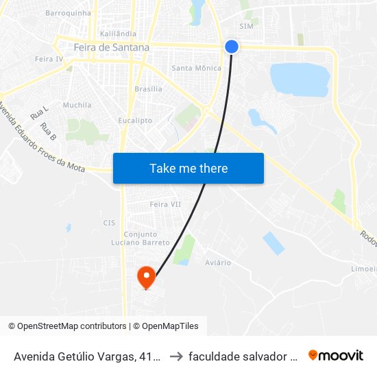 Avenida Getúlio Vargas, 4180-4262 to faculdade salvador unifacs map
