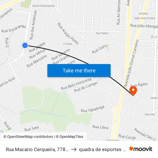 Rua Macário Cerqueira, 778-798 to quadra de esportes uefs map