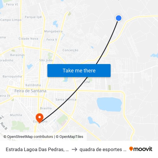 Estrada Lagoa Das Pedras, 1020 to quadra de esportes uefs map