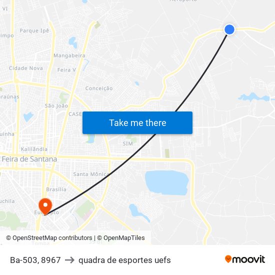 Ba-503, 8967 to quadra de esportes uefs map