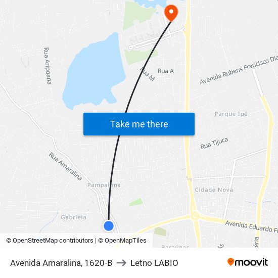 Avenida Amaralina, 1620-B to Letno LABIO map