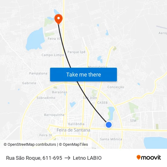 Rua São Roque, 611-695 to Letno LABIO map
