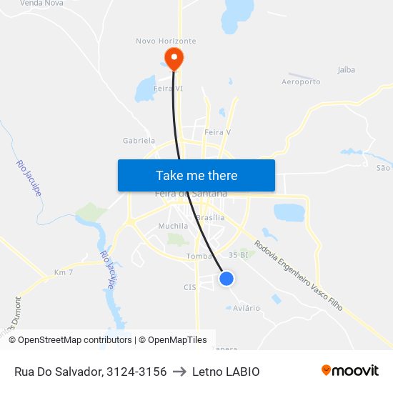 Rua Do Salvador, 3124-3156 to Letno LABIO map