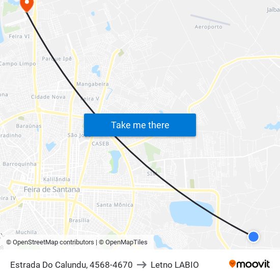 Estrada Do Calundu, 4568-4670 to Letno LABIO map