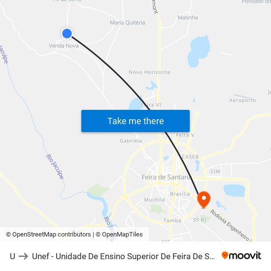 U to Unef - Unidade De Ensino Superior De Feira De Santana map