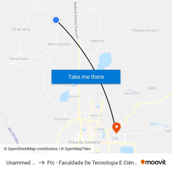 Unammed 11 to Ftc - Faculdade De Tecnologia E Ciências map