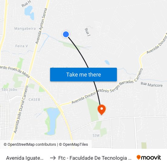 Avenida Iguatemi, 907 to Ftc - Faculdade De Tecnologia E Ciências map