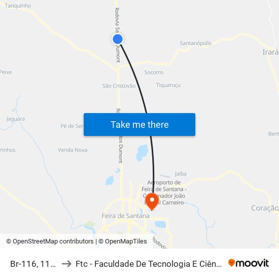 Br-116, 1113 to Ftc - Faculdade De Tecnologia E Ciências map