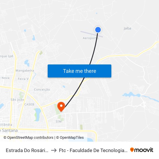 Estrada Do Rosário, 2637 to Ftc - Faculdade De Tecnologia E Ciências map