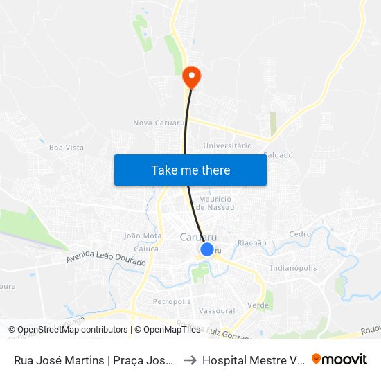 Rua José Martins | Praça José Martins to Hospital Mestre Vitalino map