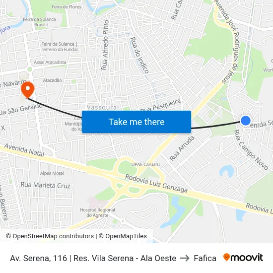 Av. Serena, 116 | Res. Vila Serena - Ala Oeste to Fafica map