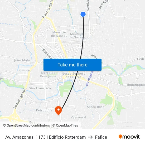 Av. Amazonas, 1173 | Edifício Rotterdam to Fafica map