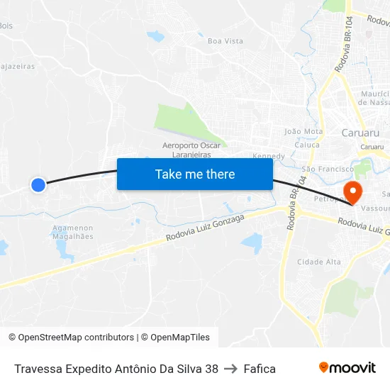 Travessa Expedito Antônio Da Silva 38 to Fafica map