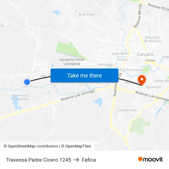 Travessa Padre Cicero 1245 to Fafica map