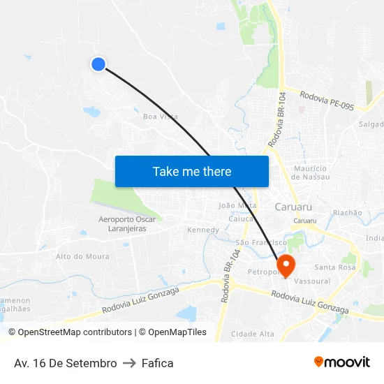 Av. 16 De Setembro to Fafica map