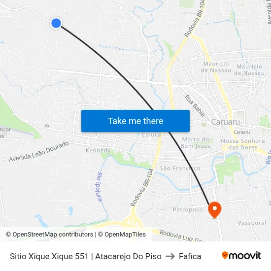 Sitio Xique Xique 551 | Atacarejo Do Piso to Fafica map