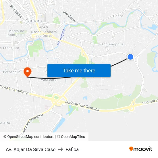 Av. Adjar Da Silva Casé to Fafica map