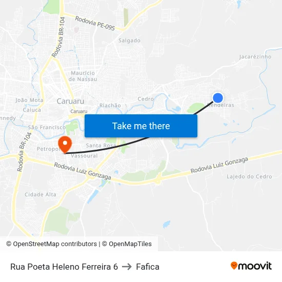 Rua Poeta Heleno Ferreira 6 to Fafica map