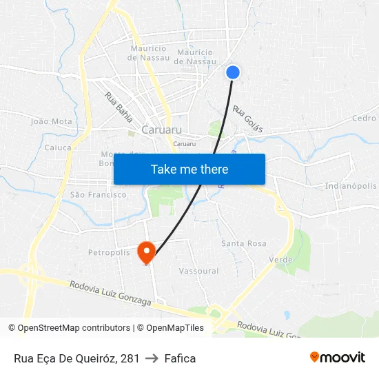 Rua Eça De Queiróz, 281 to Fafica map