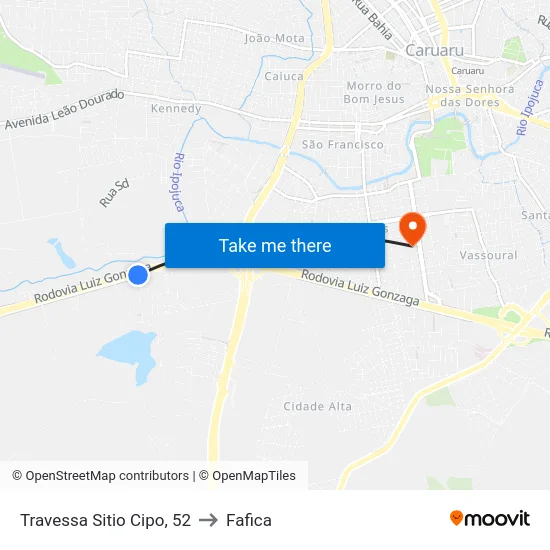 Travessa Sitio Cipo, 52 to Fafica map