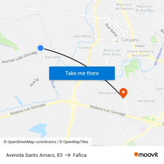 Avenida Santo Amaro, 83 to Fafica map