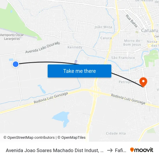 Avenida Joao Soares Machado Dist Indust, 300 to Fafica map