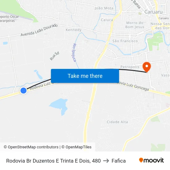 Rodovia Br Duzentos E Trinta E Dois, 480 to Fafica map