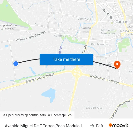 Avenida Miguel De F Torres Pdsa Modulo I, 750 to Fafica map