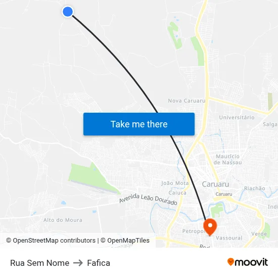 Rua Sem Nome to Fafica map