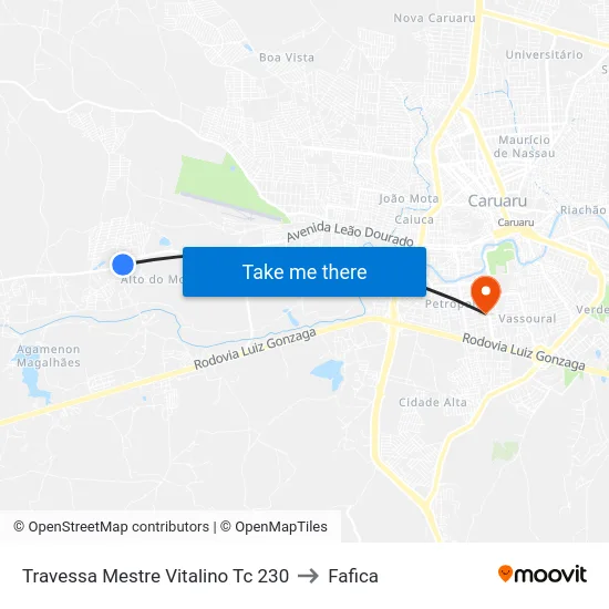 Travessa Mestre Vitalino Tc 230 to Fafica map