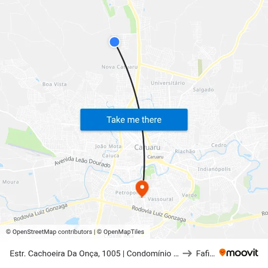Estr. Cachoeira Da Onça, 1005 | Condomínio Vog Ville to Fafica map