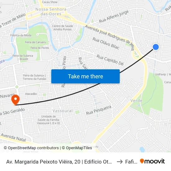 Av. Margarida Peixoto Viêira, 20 | Edifício Otávio Vieira to Fafica map