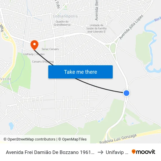 Avenida Frei Damião De Bozzano 1961 | Maria José Recepções to Unifavip | Wyden map