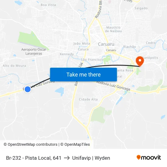 Br-232 - Pista Local, 641 to Unifavip | Wyden map
