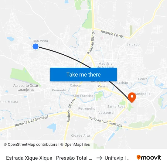 Estrada Xique-Xique | Pressão Total Home Center to Unifavip | Wyden map